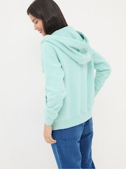 FatFace Amy Green Zip Through Hoodie - Image 2 of 6