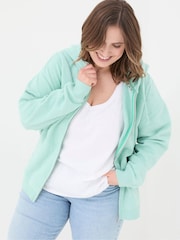 FatFace Amy Green Zip Through Hoodie - Image 4 of 6
