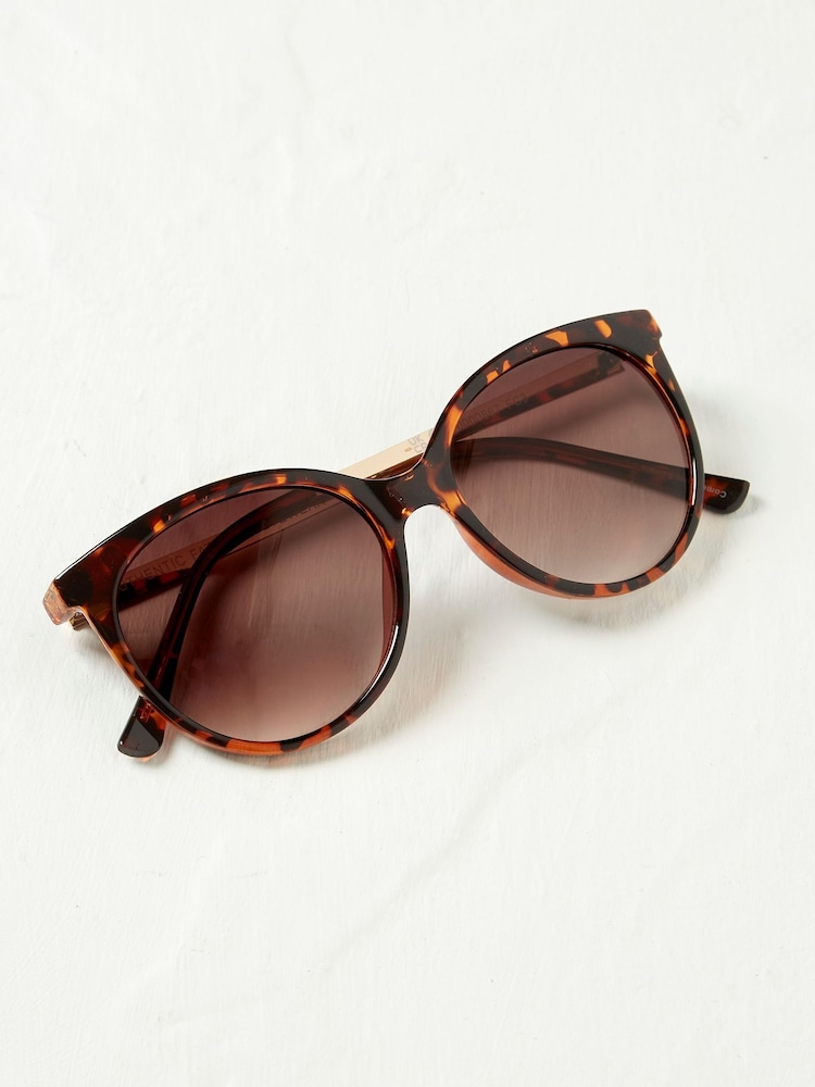 FatFace Adele Brown Cat Eye Sunglasses - Image 1 of 2