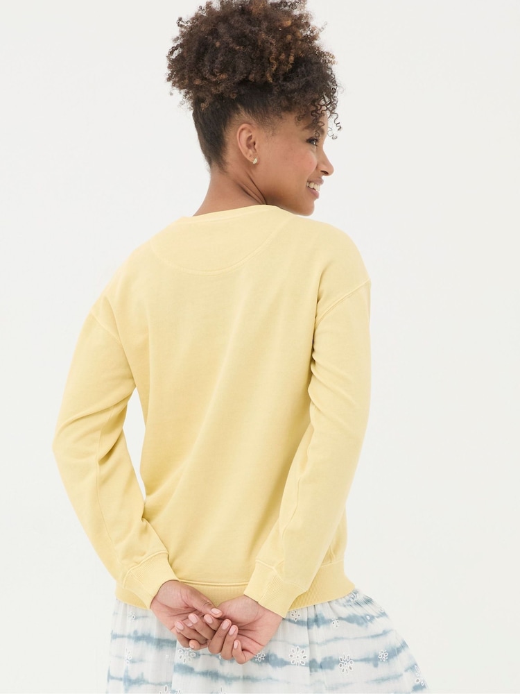 FatFace Georgia Yellow Crew Sweatshirt - Image 2 of 5
