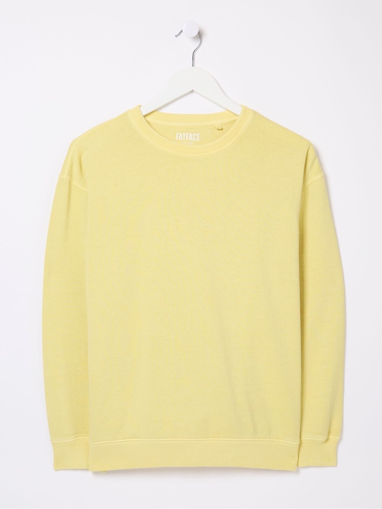 FatFace Georgia Yellow Crew Sweatshirt - Image 5 of 5