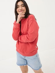 FatFace Georgia Red Crew Sweatshirt - Image 1 of 6