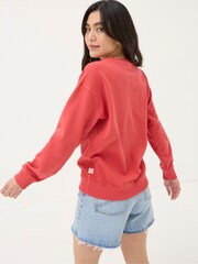 FatFace Georgia Red Crew Sweatshirt - Image 2 of 6