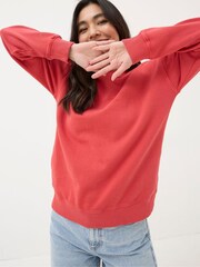 FatFace Georgia Red Crew Sweatshirt - Image 4 of 6