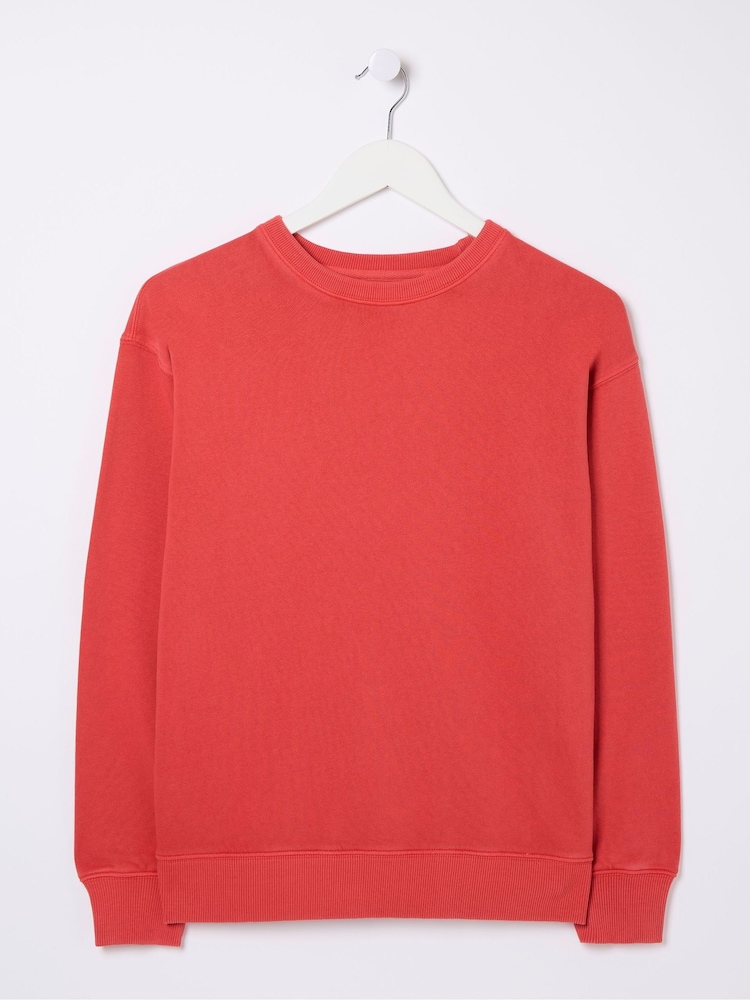 FatFace Georgia Red Crew Sweatshirt - Image 6 of 6