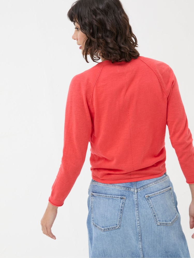 FatFace Red Tie Front Cardigan - Image 2 of 3