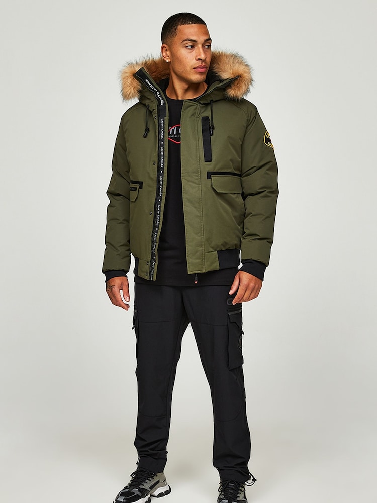 Grün - Zavetti Canada Herren Abelli 2.0 Bomberjacke mit Kapuze - Bild 2 von 6