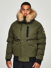 Grün - Zavetti Canada Herren Abelli 2.0 Bomberjacke mit Kapuze - Bild 5 von 6