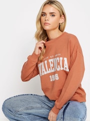 PixieGirl Petite Orange Valencia Slogan Sweatshirt - Image 4 of 4