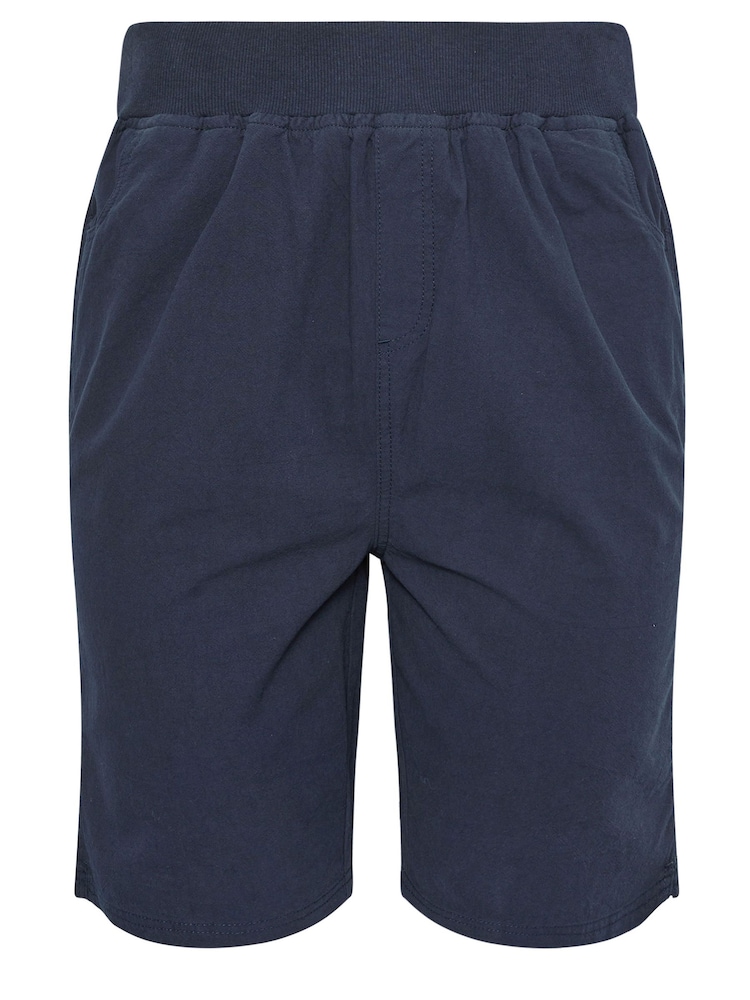 Yours Curve Blue Cool 100% Cotton Shorts With Jersey Waist Band - Image 5 of 5