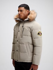 Песочный - Zavetti Canada Mens Oshawa 2.0 Дутая парка с отстегиваемым искусственным мехом - Изображение 5 из 6