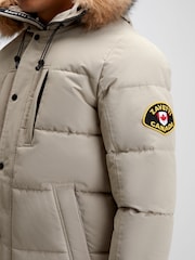 Песочный - Zavetti Canada Mens Oshawa 2.0 Дутая парка с отстегиваемым искусственным мехом - Изображение 6 из 6