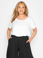 Yours Curve Black Jersey Shorts - Image 1 of 4