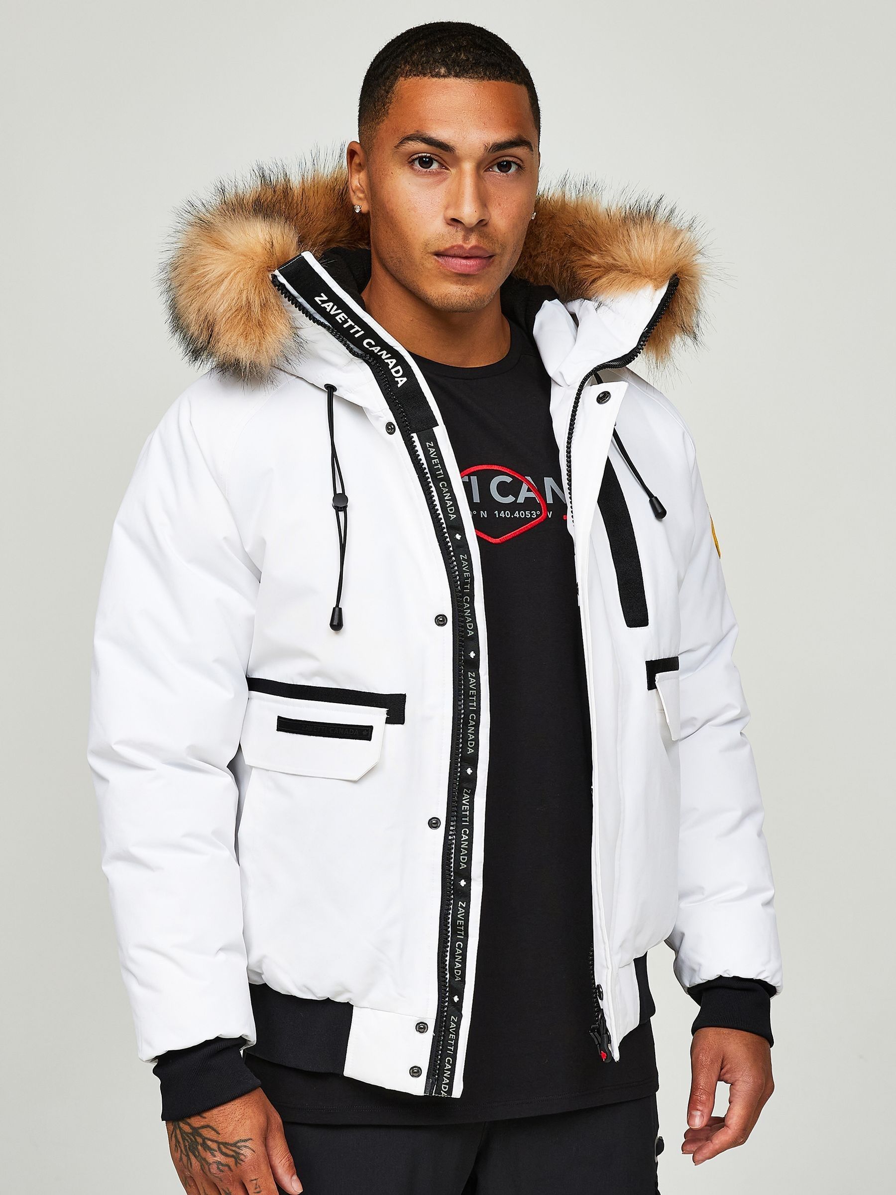 Buy Zavetti Canada Mens Abelli 2.0 Hooded Bomber Jacket from Next