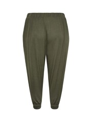 Yours Curve Green Cropped Harem Trousers - Image 5 of 5
