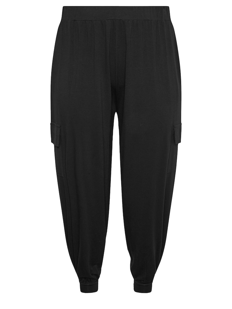 Negro - Yours Curve Cargo Pocket Harem Joggers - Imagen 5 de 5 Negro - Yours Curve Cargo Pocket Harem Joggers - Imagen 5 de 5