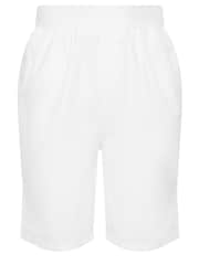 Yours Curve White Cool 100% Cotton Shorts With Jersey Waist Band - Image 5 of 5