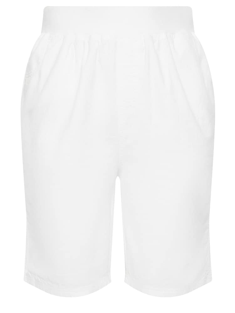 Yours Curve White Cool 100% Cotton Shorts With Jersey Waist Band - Image 5 of 5