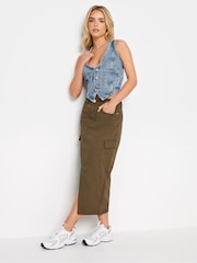 PixieGirl Petite Denim 100% algodão Waistcoat - Imagem 2 de 4