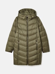 Joules Moorsdale Green Mid Length Showerproof Padded Coat - Image 9 of 9