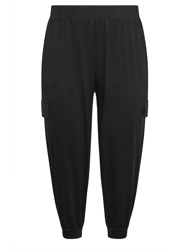 Negro - Yours Curve Cropped Cargo Harem Trousers - Imagen 5 de 5 Negro - Yours Curve Cropped Cargo Harem Trousers - Imagen 5 de 5
