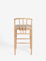 Natural Light Stockholm Soft Linen Look Leg Bar Stool - Image 6 of 7