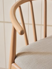 Natural Light Stockholm Soft Linen Look Leg Bar Stool - Image 7 of 7