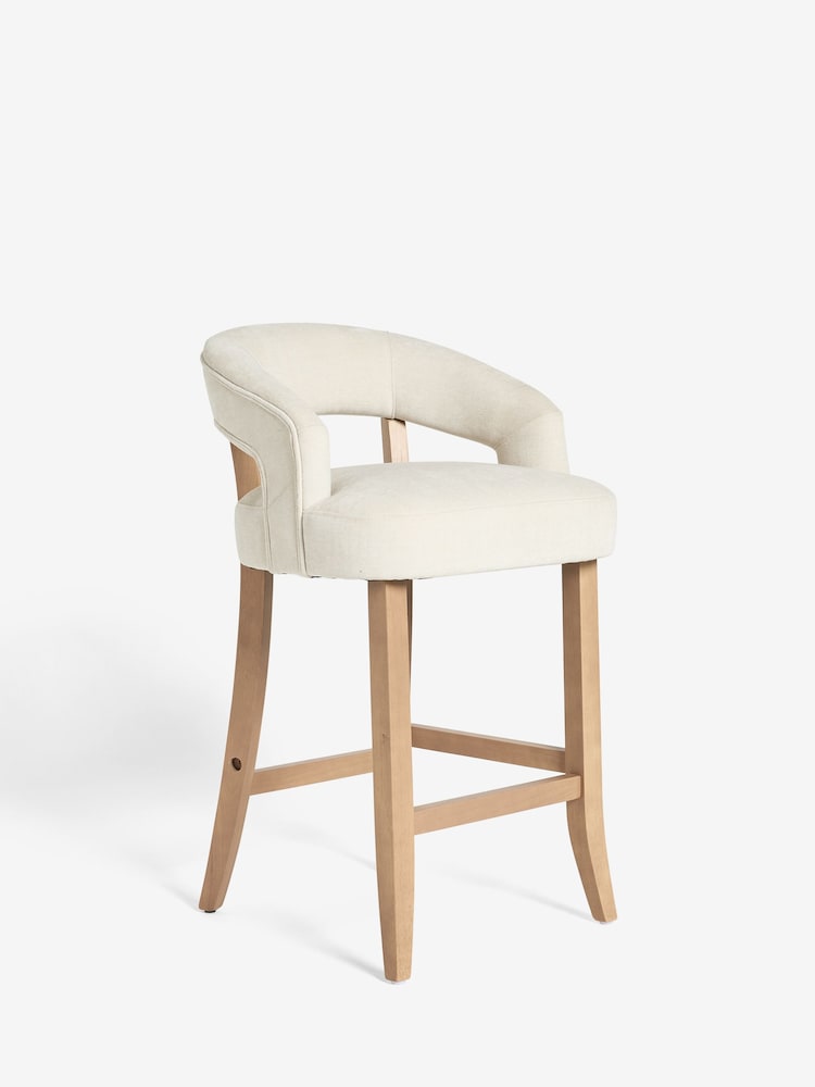 Fine Chenille Light Natural Remi Bar Stool - Image 2 of 4