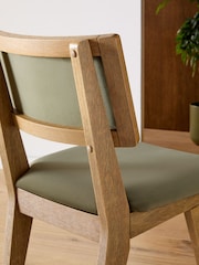 Set of 2 Soft Velvet Sage Green Abe Dining Chairs - Image 2 of 8