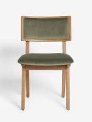 Set of 2 Soft Velvet Sage Green Abe Dining Chairs - Image 3 of 8