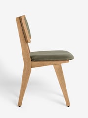 Set of 2 Soft Velvet Sage Green Abe Dining Chairs - Image 5 of 8