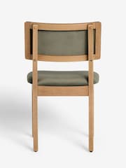 Set of 2 Soft Velvet Sage Green Abe Dining Chairs - Image 6 of 8