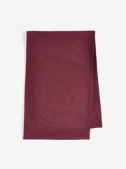 Burgundy Red Linen Look 100% Cotton Table Cloth - Image 4 of 4