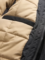 Black Shower Resistant Parka Coat Jacket - Image 11 of 12