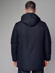 Black Shower Resistant Parka Coat Jacket - Image 2 of 12