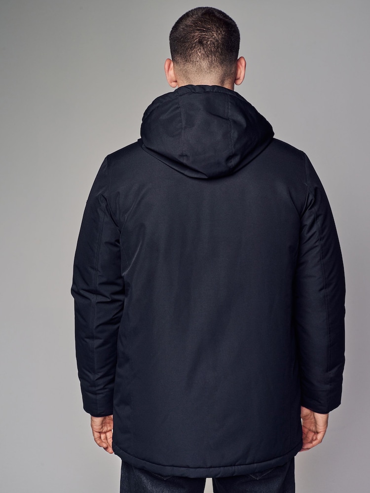 Black Shower Resistant Parka Coat Jacket - Image 2 of 12