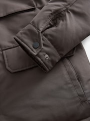 Brown Signature Four Pocket Padded Waterproof Coat - Image 11 of 11