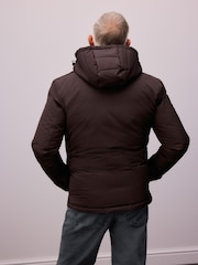 Brown Signature Four Pocket Padded Waterproof Coat - Image 3 of 11