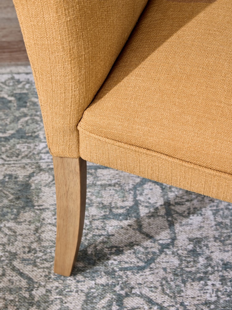 Set of 2 Mid Ochre Malvern Dining Chairs - Image 2 of 8