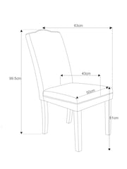 Set of 2 Mid Ochre Malvern Dining Chairs - Image 4 of 8