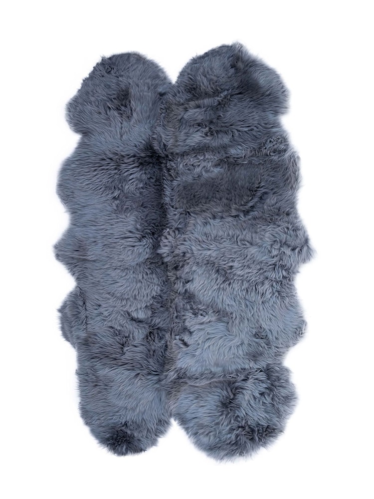 Naturally Sheepskins Grey Quad Sheepskin Rug - Image 2 of 3