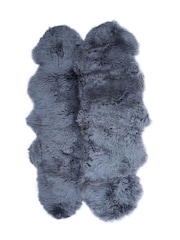 Naturally Sheepskins Grey Premium New Zealand Double Sheepskin Rug - Image 4 of 5