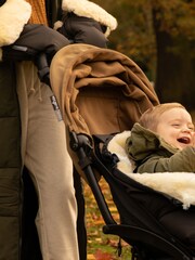 Naturally Sheepskins Black Deluxe Stroller Hand Mittens - Image 3 of 5