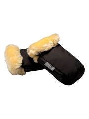 Naturally Sheepskins Black Deluxe Stroller Hand Mittens - Image 5 of 5