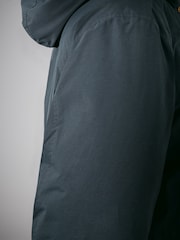 Navy Blue Shower Resistant Hooded Parka Coat - Image 7 of 12
