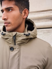 Dark Stone Shower Resistant Parka Coat Jacket - Image 3 of 13