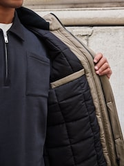 Dark Stone Shower Resistant Parka Coat Jacket - Image 6 of 13