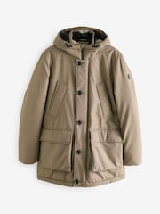 Dark Stone Shower Resistant Parka Coat Jacket - Image 7 of 13