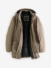 Dark Stone Shower Resistant Parka Coat Jacket - Image 8 of 13