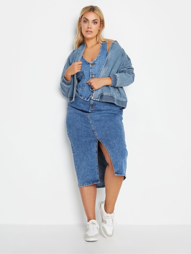 Yours Curve Denim-Bomberjacke - Bild 2 von 5